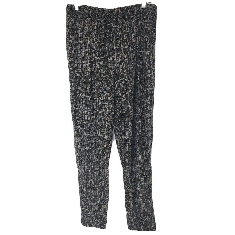 French Laundry L Large Pants Casual Palazzo Black